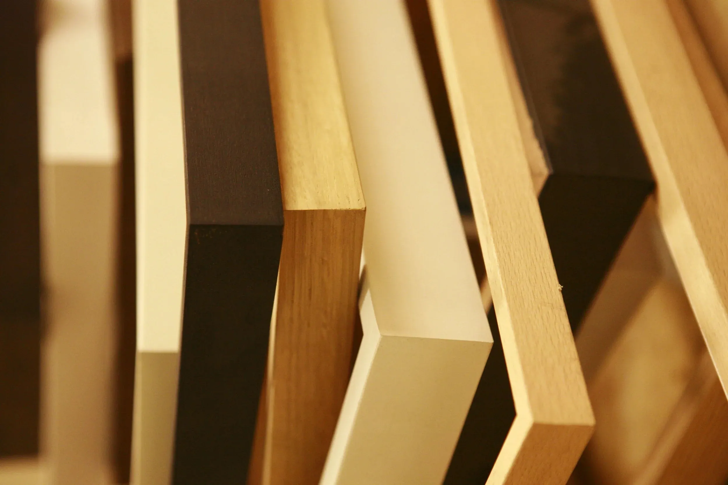 Custom solid wood frames in the Bernard Weber workshop