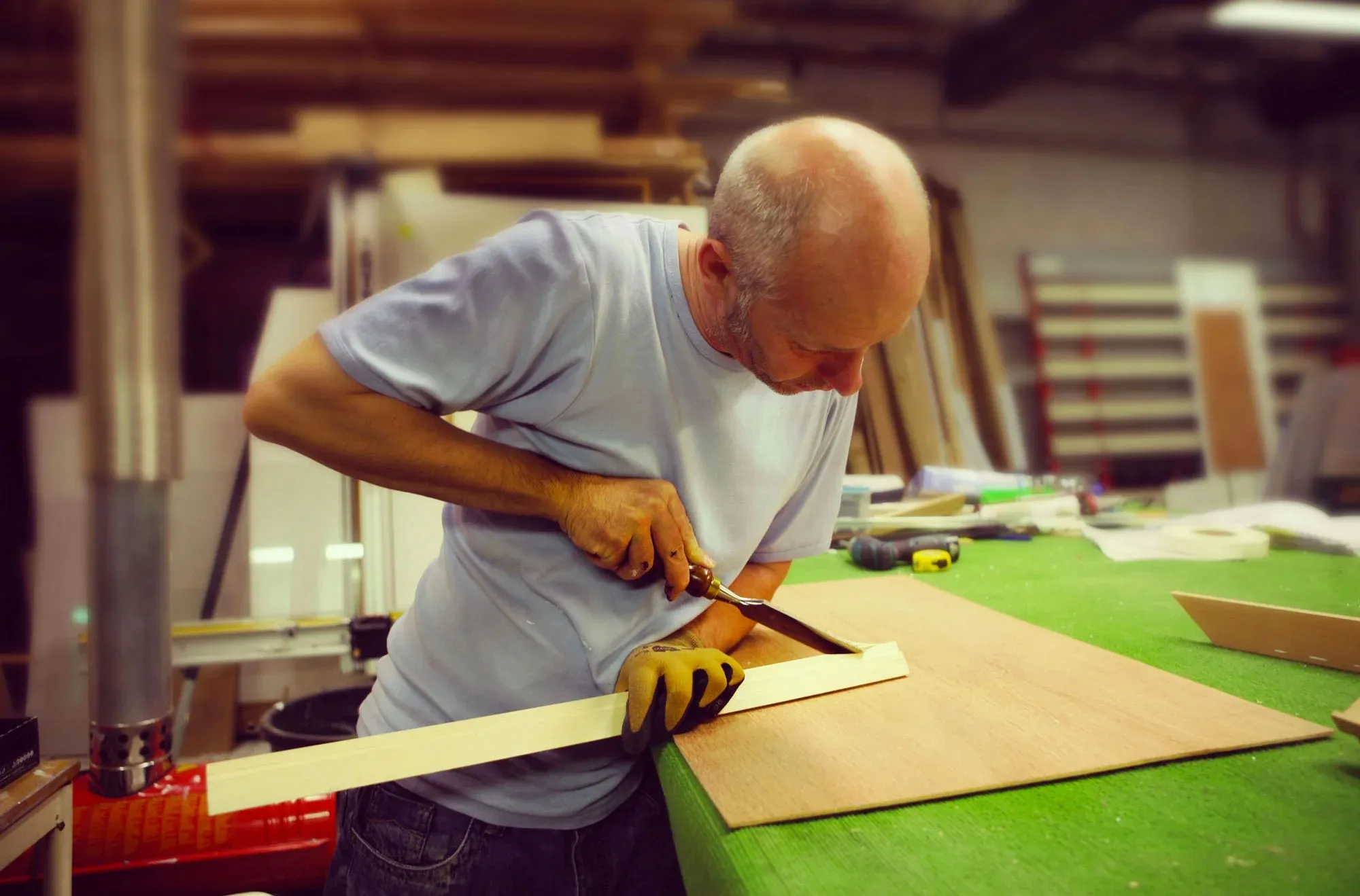 Woodworking in the workshop's joinery
